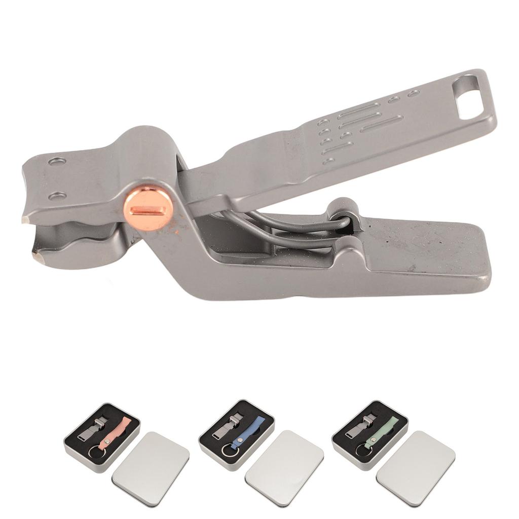 Portable Nail Clipper with Keychain Large Open Stainless Steel Nail Clipper for Fingernail Toenails