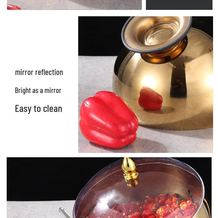Korean-Style Stainless Steel Slanted Bowl for Hot Pot and Self-Service Seasoning