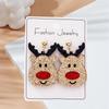 Acrylic Christmas Reindeer Sparkle Earrings for Women