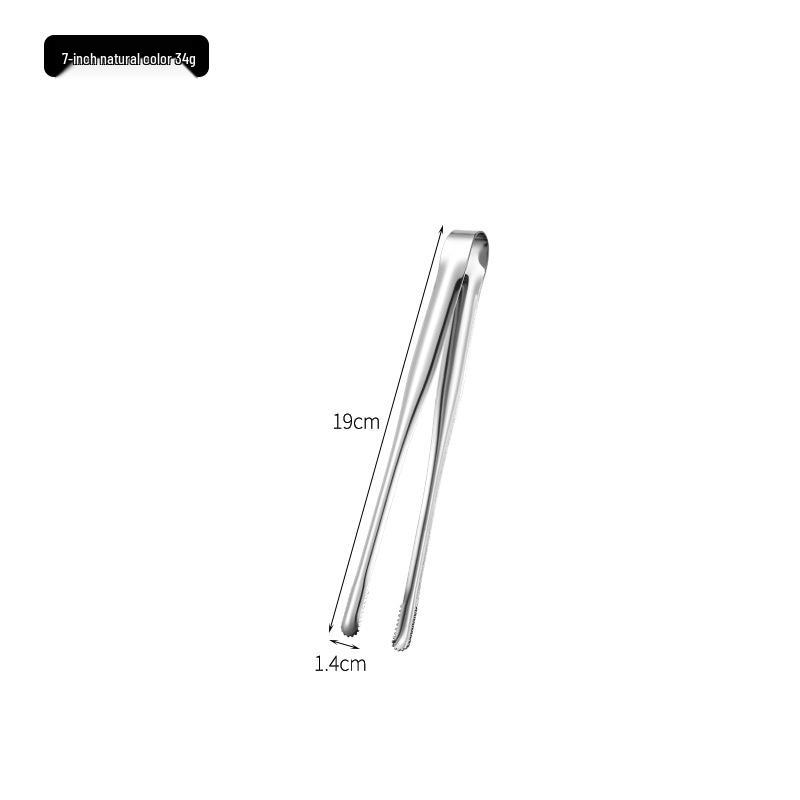 Red Handle Stainless Steel Korean BBQ Tongs: Extended, Thickened Food & Steak Tongs