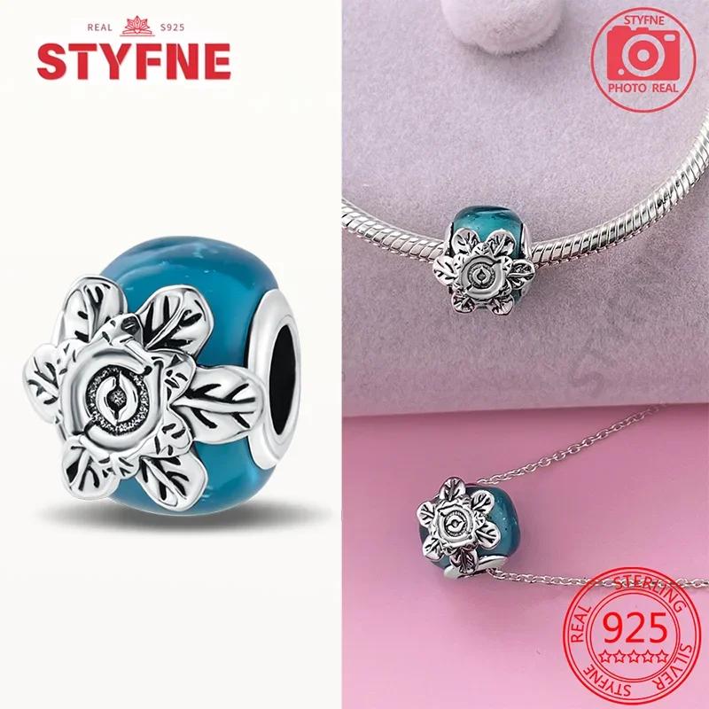 Copperblue Series Crystal Enamel Murano Charming Bead Copper Color Beads Fit Original Bracelet For Women Diy Jewelry Gifts