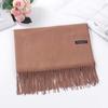 Tassel Scarf Wool Scarves Pure Color Shawl Luxury Winter Neck Scarves  Students