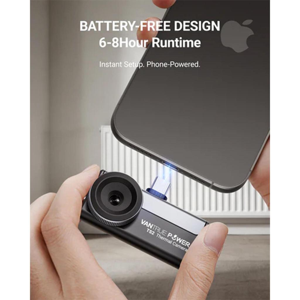 Vantrue TS2 Thermal Imaging Camera for Android iPhone iOS, 512×384 TISR Super Resolution Infrared Camera with USB-C, 25Hz