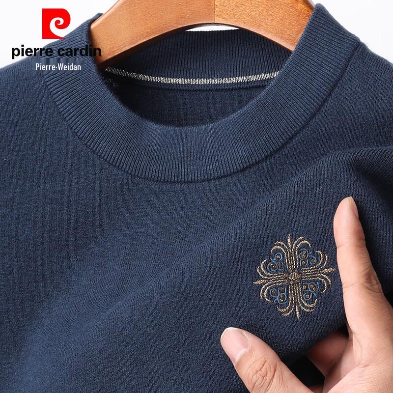 Pánský pletený svetr Pierre Cardin s falešným rolákem a krátkým rukávem ze směsi vlny