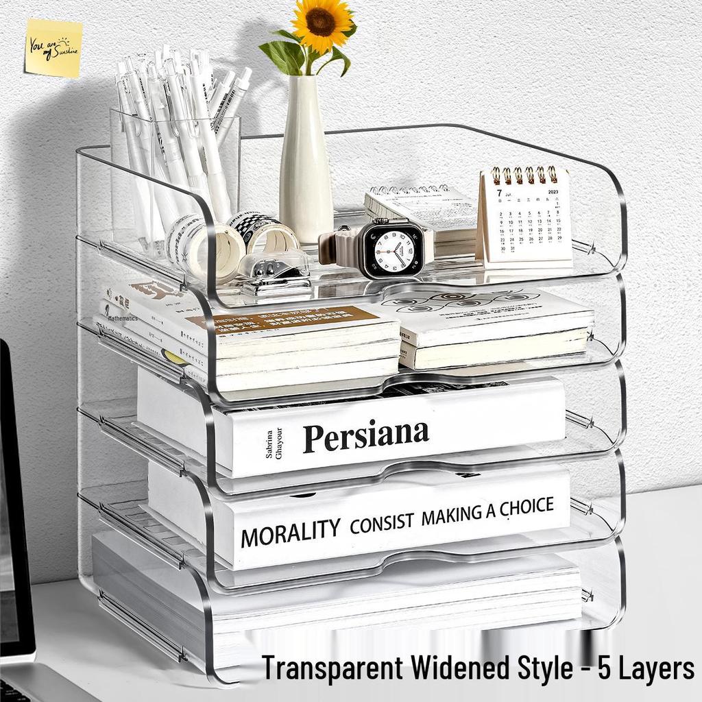 Desktop Multi-Layer A4 Organizer Rack for Office Documents and Books
