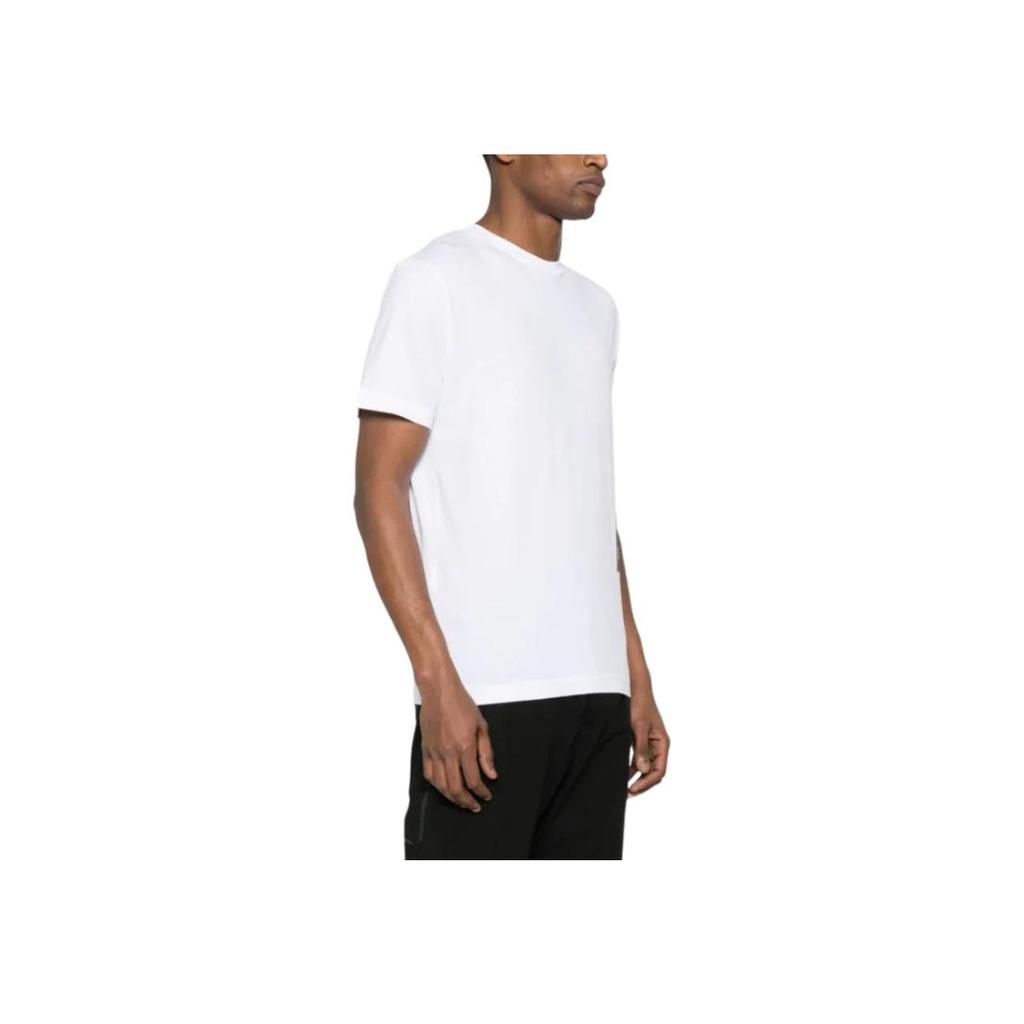 STONE ISLAND T-shirt da uomo a maniche corte con scollo rotondo tinta unita Top Bianco 80152NS84-V0001