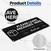 Please Leave Packages Here Signs 10" x 4" Deliveries Sign Aluminum Package Delivery Sign for Outside Front Door Home Office Shop 2 Pack