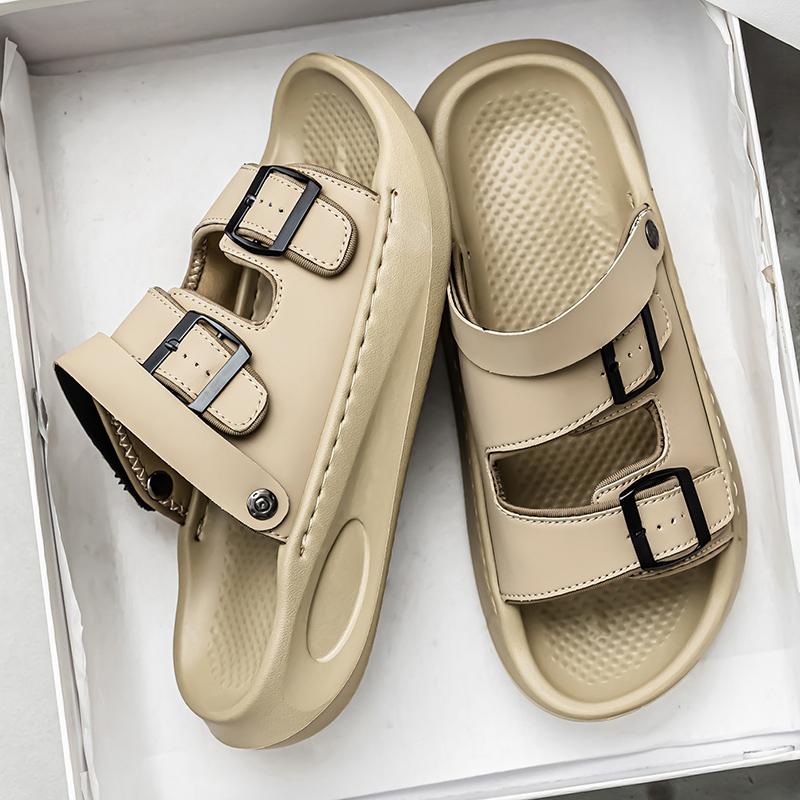 Men's Summer Breathable Sandals Stylish Outdoor Slip Non-slip Beach Shoes - Solid Color Pattern EVA Indoor/Outdoor Sandals