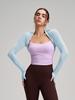 Curated Sports Long Sleeve Yoga Cardigan - Solid Color Shawl for Armpit Coverage & Training