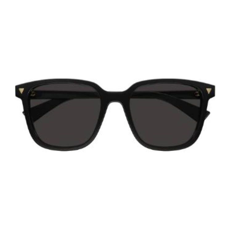 Bottega Veneta Solid Design Irregular Shape Sunglasses Women sunglasses Black BV1255SA001 F,Black