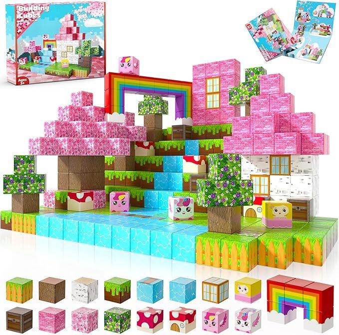 Creative Street View Magnetic Building Block Bricks Architectural Kit Diy Model Kids Tech Toy For Kid Gift