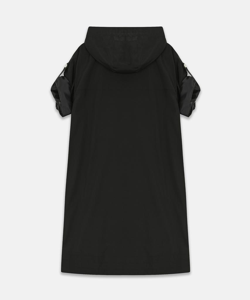 Nash Folded Pocket Hoodie Dress Black