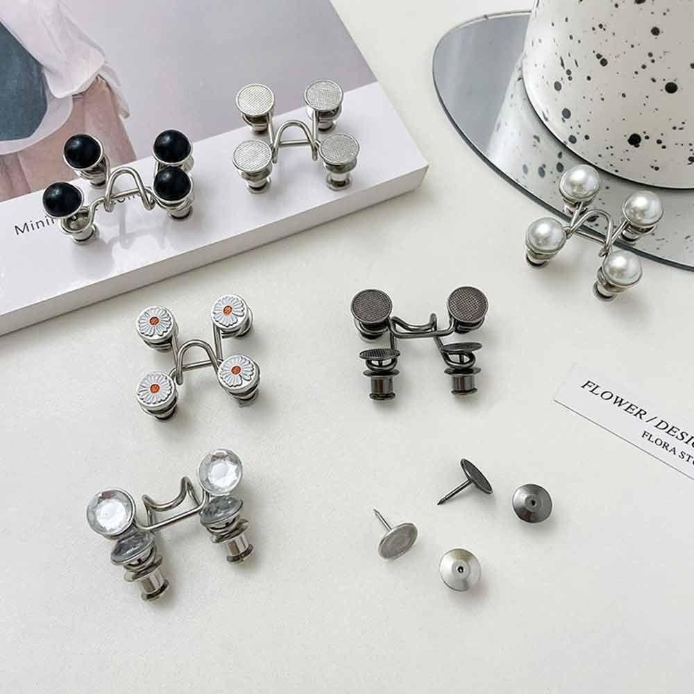Clothing Accessories Adjustable Button Pins No Sewing Required No Sewing Button Clip Easy To Install Pant Waist Buttons Sleeves