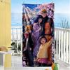 Naruto Character Customize Text Beach Towel High Absorbency & Quick-Dry Suitable for Swimming Gym Camping Yoga Vacation