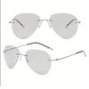 Men Ultralight Photochromic Lens Sunglasses Men Rimless Night Vision Glasses Women Driving Sports Summer Style