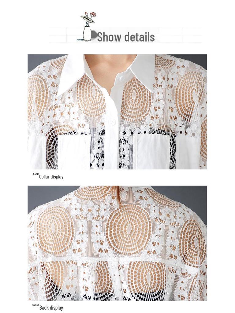 Chic See-Through Lace Summer Dress: Loose, Casual & Trendy