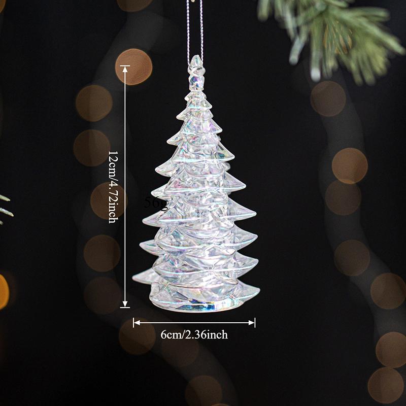 1 buc Acril Diverse Stiluri Cristal Clar Transparent Pandantive Pom de Crăciun Modelare Simulare Ornament de Casă Pandantiv Colorat