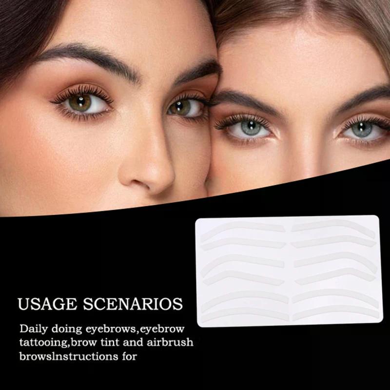 Microblading Zubehör Verstellbare Augenbrauenform Silikon Augenbrauenformungsaufkleber Hilfs-Augenbrauenschablone Make-up Werkzeuge