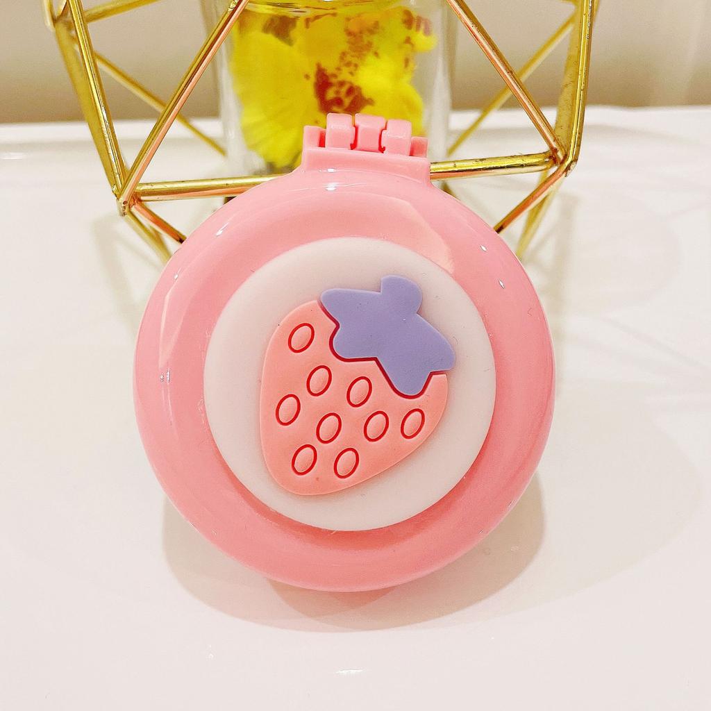 Cute Cartoon Folding Comb with Cosmetic Mirror for Girls Air Cushion Massage Portable Comb Kids Dress Up Makeups Toy Gifts