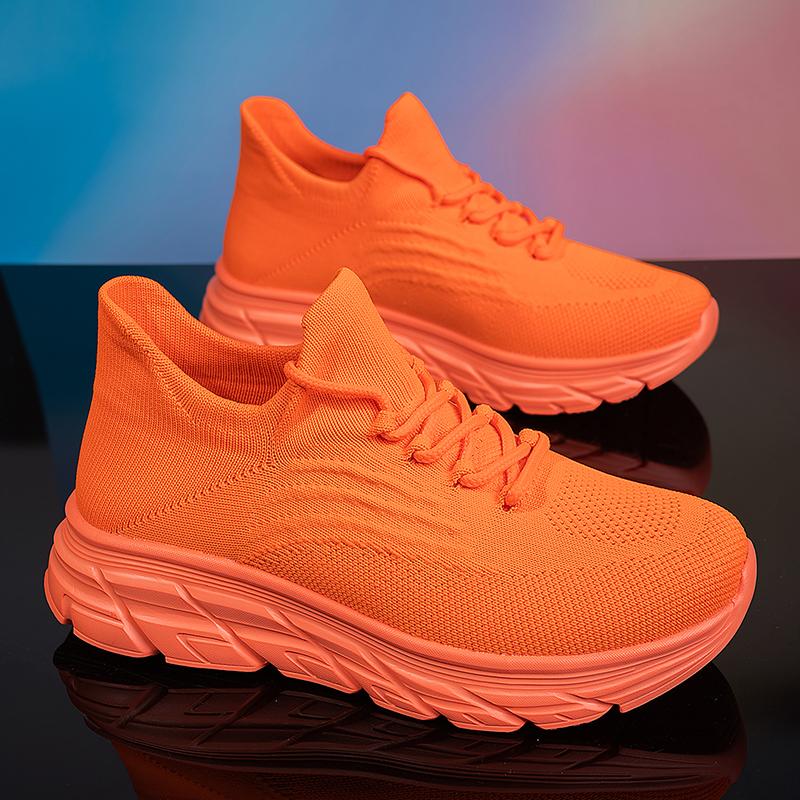 Men's Gray Running Shoes - Breathable Mesh Lace Cushioned Flat Boots Lightweight Sports Training Shoes Casual Style Design Shoes