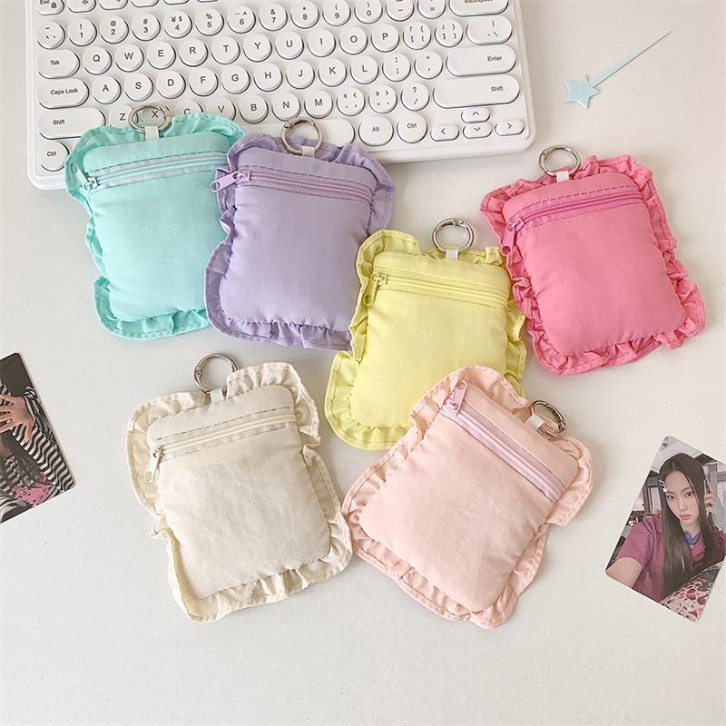 K-Pop Idol Card Sleeve Bag Pendant For 3 Inch Photo Card Case  Small Item Storage Pouch Soft Pillow Shaped Photocard Holder