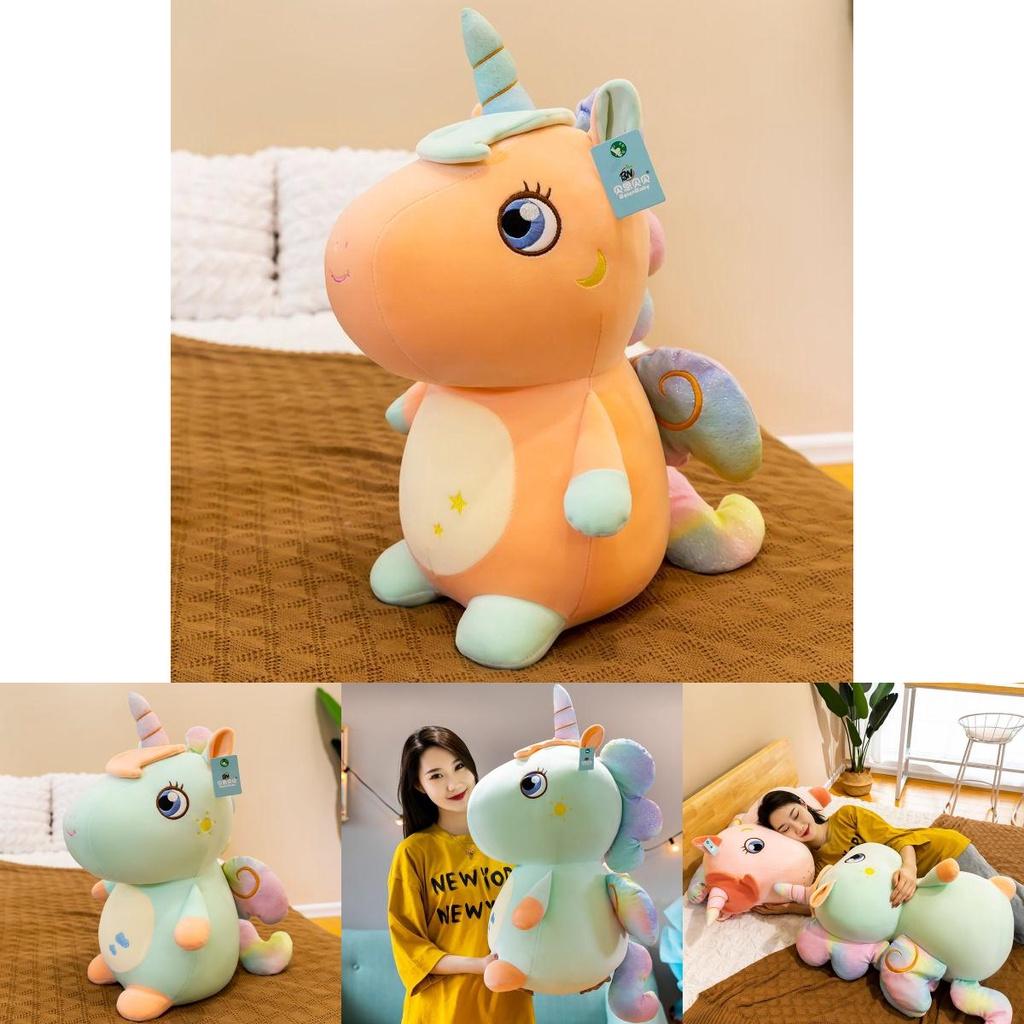 Adorable Soft Unicorn Plush Toy Round Fat Unicornio Angel Horse For Girls