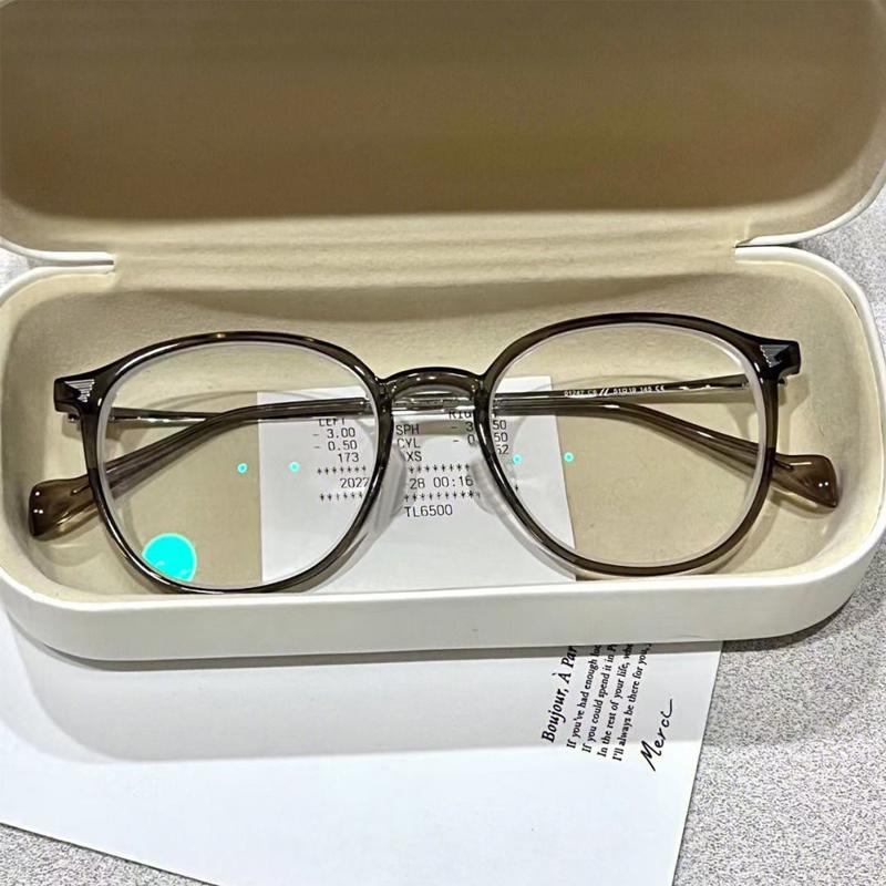 2PCS New unisex round polygon glasses for men women metal frame glasses plain glasses Nearsighted Eyewear Glasses