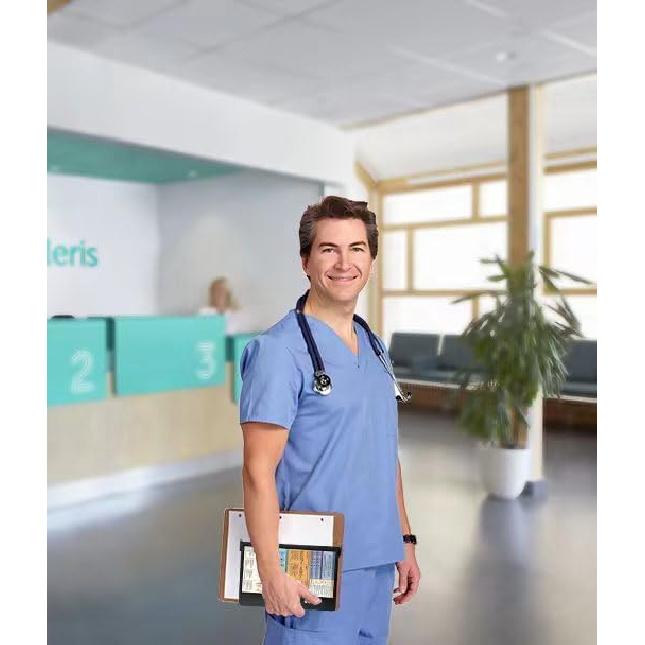 Foldable Nursing Clipboard - Letter Size, Aluminum, Teal