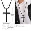 Vnox Cross Necklace for Men Women, Silver Plain Alloy Metal Cross Pendant Collar with Stainless Steel Box Chain