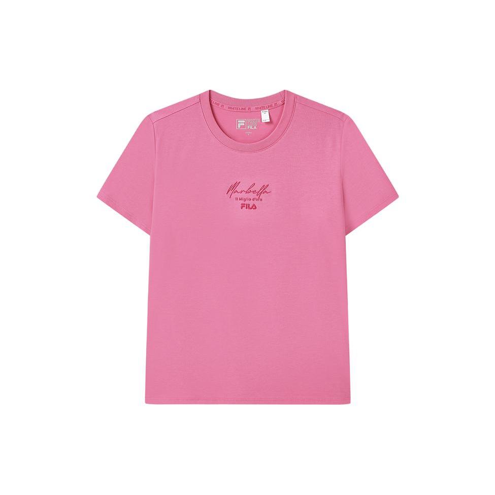 

New FILA Set in Sleeve T Shirt Women s Orchid Red F11W328101F-RD L