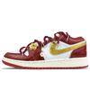Air Jordan 1 Abrasion Resistant Abrasion Resistant Low Top Vintage Basketball Shoes GS White Red FJ3465-160(Team40-)