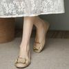 2025 Spring Women's Flat Fairy Style Square Toe Low Heels - Lazy Bean Shoes