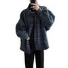 Men's Retro Corduroy Color Block Plaid Jacket - Spring & Autumn Long Sleeve Top