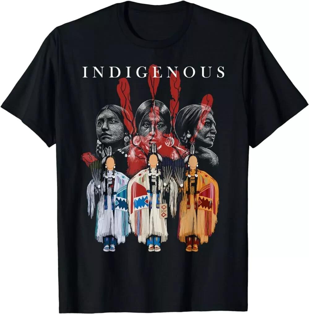Native American Indigenous Red Hand Indian Blood Themed T-Shirt, Unisex Tees S