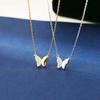 Banyan Tree S925 Silver Butterfly Necklace - Trendy Bowknot Clavicle Chain for Women