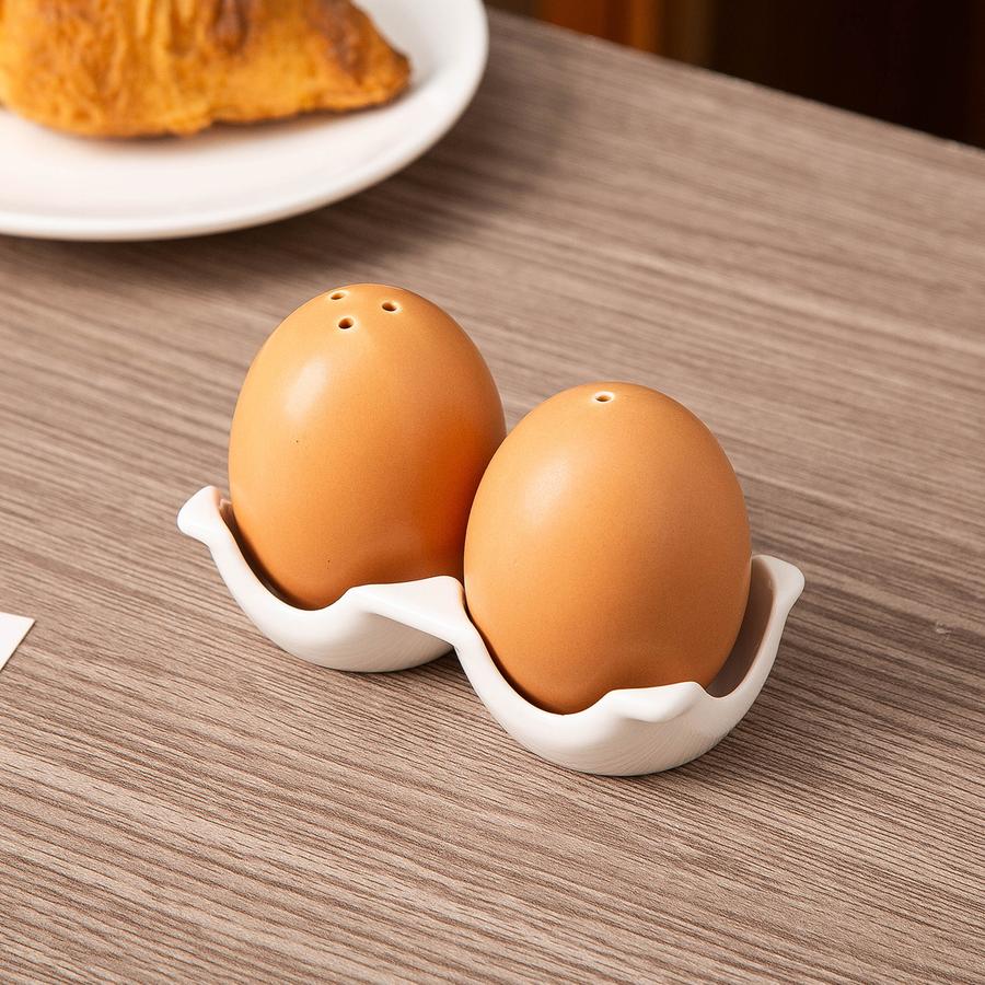 New Egg-Shaped Ceramic Spice Jar Seasoning Container Kitchen Restaurant Salt Pepper Sugar Jar