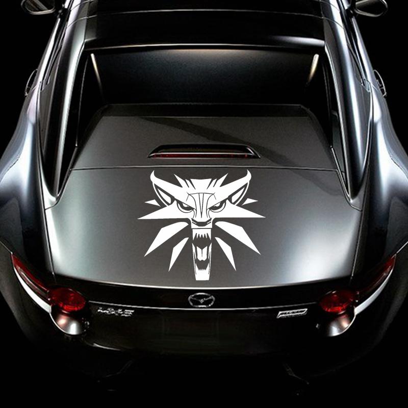 Buy 30cm*26cm Creative Car Styling Decal The Witcher Wolf Medallion Vinyl Car Stickers at