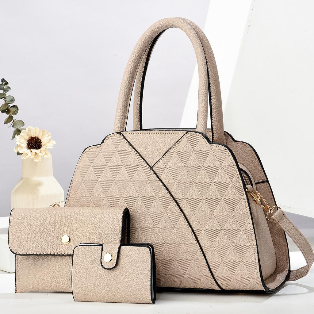Purses and Handbags For Women Satchel Tote Bags Top-Handle PU Leather Female Shoulder Bags with Matching Clutch and Wallet