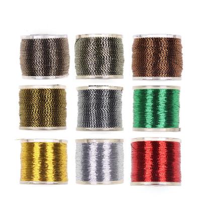 100yards Metallic Thread for Rod Wrapping Reparing Nymph Streamer Rib Fly Tying Jig Hook Making