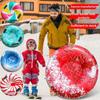 PVC Inflatable Ski Ring with Handle Winter Snow Tube Practical Sledding Tube  Ski Mat Toy