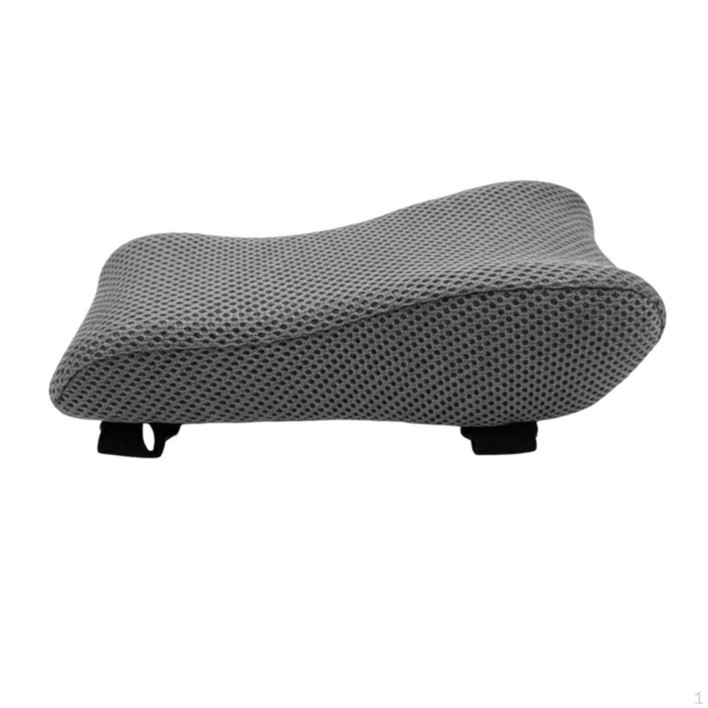2 Pieces Chair Armrest Heightening Pad Cooling Gel Memory Foam Pressure Relief Office