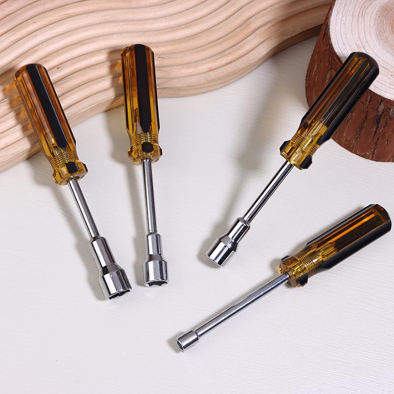 4/5/5.5/6/7/8/9/10/11/12/13/14Mm Hex Socket Head Handle Crv Shaft Nut Screwdriver Nut-Wrench M3 M4 Screwdriver Casing Batch Hand