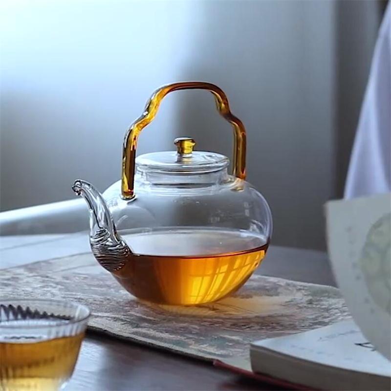 280ml Heat Resistant High Borosilicate Glass Tea Pot with Filter Household Brewing Flower Puer Glass Teapots Kung Fu Tea Set