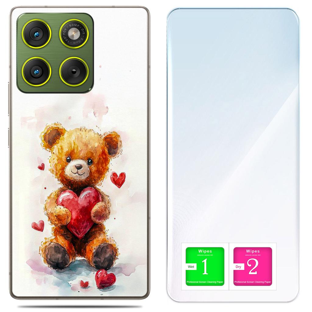 Etui Do Motorola Edge 70 Obudowa Foto Case Plecki Grafika Miś + Szkło