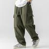Micro Wrinkle Texture Vattenavvisande Functional Utility Byxor för män Vår Japanska Outdoor Loose Fit Plisserade Casual Byxor