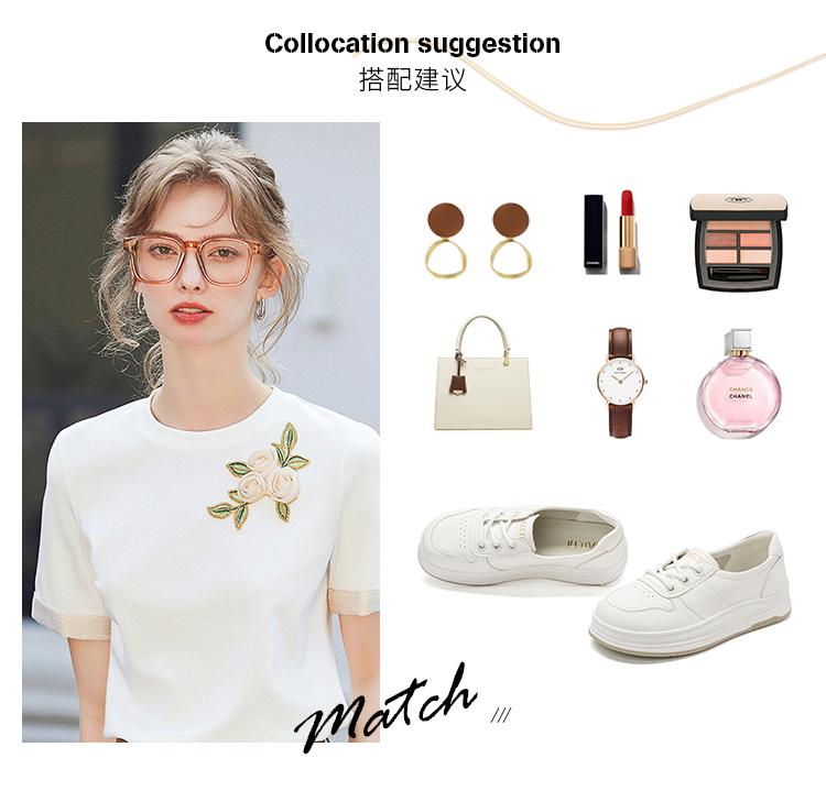 Korean Version Thick Sole White Shoes for Women
