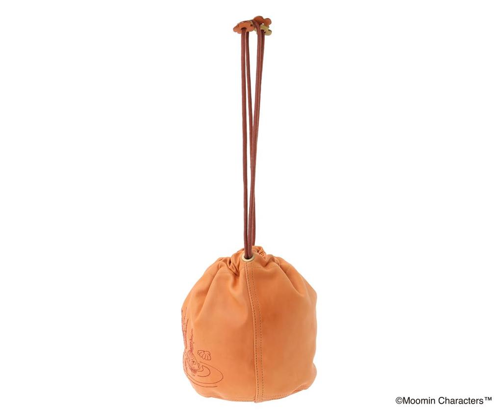 Genten Moomin Sustainable Drawstring Bag Orange "Little My" GE-46138-60
