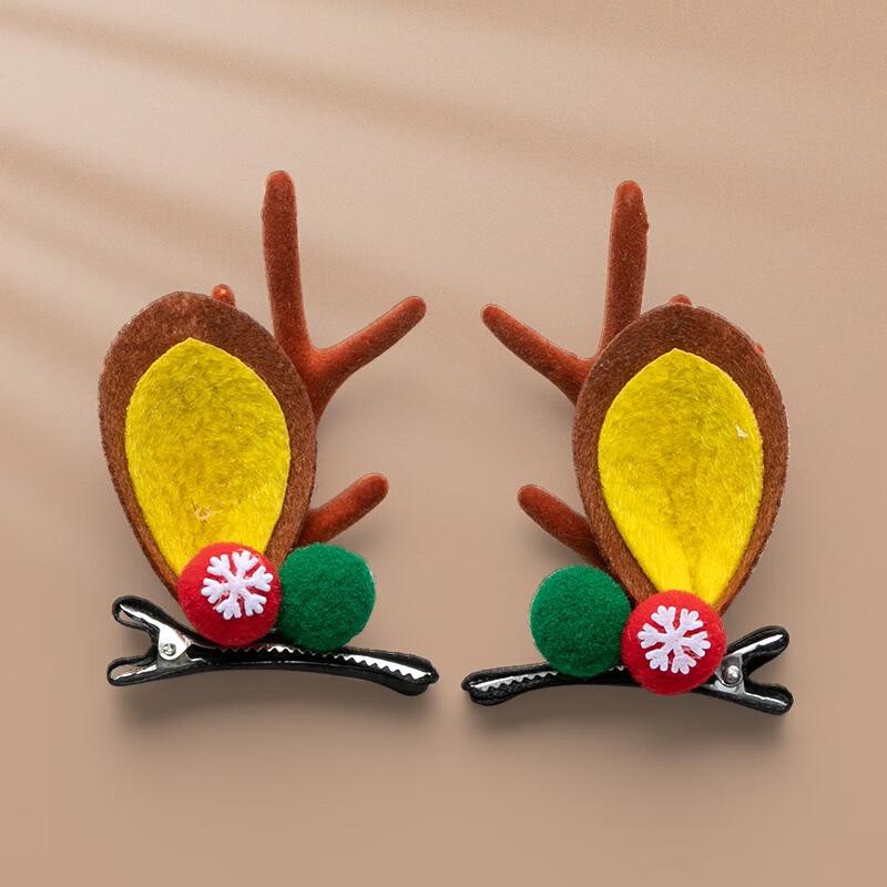 Christmas Reindeer Hair Clip Set