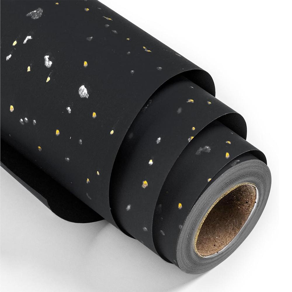 1 Rolle Sternennacht Geschenkpapier Elegantes Blaues Goldfolienpapier Für Geburtstage Feste Hochzeitsfeier Geschenke Einwickler