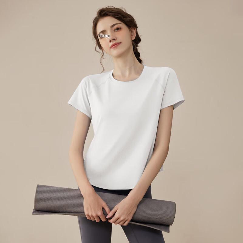 OEING Women s Quick-Dry Yoga Pilates Short Sleeve Top M